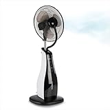 Korona 81102 Standventilator mit Sprühfunktion | 40 cm Durchmesser | 3,3 Liter Wassertank | 3 Sprühstärken | Timerfunktion | Fernbedienung inkl. Batterien