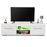 ARINAL Moderner TV-Ständer Moderner TV-Ständer mit großem Stauraum und LED-Leuchten, 51-Zoll-Entertainment-Center-Konsolentisch for Wohnzimmer, Schlafzimmer Medienkonsole