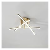 Moderne LED-Kronleuchter-Lampe, moderne Deckenleuchten, dimmbare LED-Deckenleuchte, Befestigung für Küche, Esszimmer, Schlafzimmer, Wohnzimmer, Licht aus Aluminium, goldfarbene LED, moderner LED-Kronl