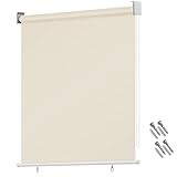 KESSER® Senkrechtmarkise Vertikalmarkise Balkonmarkise 180 x 240 cm Sichtschutz Sonnenschutz Seitenrollo Beschattung, Balkonrollo Stabil und wetterbeständig, für Balkon, Terrasse, Garten, Beige
