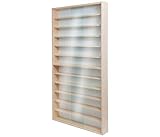 Alsino Sammlervitrine Hängevitrine für Figuren Modellautos Gläser Uhren Vitrine Spur HO & N Regal H0 60-90 cm 12 Fächer (V-60.12)