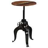 vidaXL Bartisch Recyclingholz 60x(76-110) cm Bistrotisch Stehtisch Esstisch