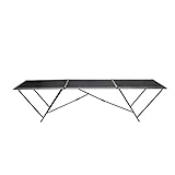 Susany 3-teilig Klapptisch Tapeziertisch Multifunktionstisch Mit Lineal-Markierung,Flohmarktisch Beistelltisch bis:30 kg,Campingtisch Arbeitstisch,MDF-Tischplatte+Aluminium+ Stahlrohr-Beine