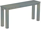 Barbank 160 cm Rio Classico Taubengrau Pinie Massivholz Hochbank Konsolentisch Holzbank - Größe und Farbe wählbar Brasilmöbel