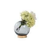 SYQOIU Künstliche gefälschte Blumen Künstliche Blumen mit Glasvase, Terrarium for Blumen und Pflanzenhydroponics, Dekorieren Hochzeit, Party, Zuhause, Schreibtisch-Green Blumensträuße Dekorationen