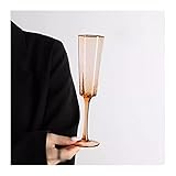 HASMI Champagner gläser Champagnergläser aus Kristallglas, Rose Pink, Champagnerflöte, mundgeblasen, hoch, funkelnde Gläser, Geschenk for Hochzeit, Jubiläum, Weihnachten Sektgläser (Color : A)