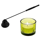 Kerzenstander - Kerze Snuffer Mode Edelstahl Glockenförmige Feuerlöscher Candle Snuffer Wick Trimmer Kerzen Abdeckung Handwerkzeug Kerze Werkzeug Zubehör(Schwarz)