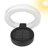 Clomuzi Solarleuchten für den Boden | Kabellose, um 360° drehbare Garten-Solarleuchten für den Garten | Garten-Erdungsstecker/Wandhalterung, intelligentes Lichtsensor-Zubehör für Hofzäune