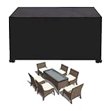 WDNMDY wasserdichte Gartenmöbel-Abdeckungen Robuste Oxford-Stoff-Terrassenmöbel-Abdeckungen mit 4-Eck-Schnalle Winddichte Quadratische/rechteckige Staubdichte Abdeckung für Outdoor-Sofas