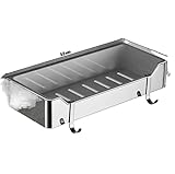 Duschablage Badregal Badezimmer Regal Dusch-Caddy, Regal, Bohren, Dusch-Aufbewahrungsregal, Wandmontage, Dusch-Organizer Mit Haken Duschregal Duschkorb (Color : Silver, Size : 32 * 13.5 * 6cm)