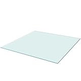 vidaXL Tischplatte aus gehärtetem Glas quadratisch 800x800 mm Tisch Glasplatte