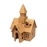 Ohicki Papphaus für Kinder, Spielhaus aus Pappe, Paper Toys Crisp KT Board, DIY-Herstellung, Förderung der Konzentration, Vorstellungskraft und praktischer Fähigkeiten, Dekor-Kinderschreibtisch