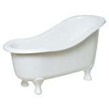 Deko Badewanne Kunststoff weiß 26x13x14cm Ideal für Geschenkideen