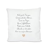 Manufaktur Liebevoll I Kissen mit Sprüchen I Besondere Geschenkidee als Dankeschön, zum Geburtstag und zu Weihnachten (Kissenbezug Hab große Träume.)