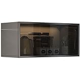 Küchenhängeschrank unter Regal Wandhängeschrank Gewürzschrank up flip Schrank Glastür Hängeschrank Hängeschrank Wandschrank Vitrine Schrank (S : 30 * 30 * 50cm)