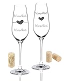 Leonardo Tavolino Sektgläser mit Gravur, als Geschenk zur Hochzeit - Personalisierte Geschenke - das perfekte Hochzeitsgeschenk, 230 ml Persönliche Gravur