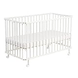Geuther Kinderklappbett Mayla - Holzklappbett - ohne Werkzeug aufbaubar - Ideales Kinderzimmerzubehör - Modernes Design - mit 3-fach höhenverstellbarem Boden - Made in Germany - Weiß