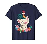 Disney Moana Pua Hei Hei Floral Cute Portrait T-Shirt