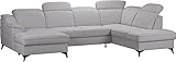 Meble Roberto Ecksofa Salsa mit Schlaffunktion und Bettkasten -U-Form 320 x 105 x 206 cm - Grau - Big Sofa - Schlafsofa - Sofas & Couches - Wohnlandschaft - Komfortables und stilvolles Sofa Bed