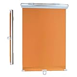 Verdunkelungsrollos Ohne Bohren, 60x125/75x125cm Sonnenschutzrollos, Saugnapf-rollos Für Fenster, Dachfenster Rollo, Verdunkelungsvorhänge, Sonnenschutz/uvschutz,Orange-68x125cm(26.8 * 49.2in)