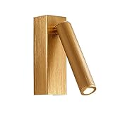 OUSIKA 350 ° drehbare Lese-Wandstrahler, leichte Luxus-Wandleuchte in Gold, moderne Nachttisch-Wandleuchte aus Aluminium, Nachtleselicht for Schlafzimmer, Arbeitszimmer, Büro Lampe