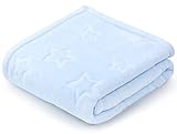 Pepi Kinderdecke Babydecke Kuscheldecke 70x100 Flauschige Babydecke Warm für Jede Jahreszeit - Weich Kuscheldecke Baby Blanket Junge Blue Baby