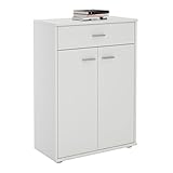 CARO-Möbel Kommode Sideboard Schrank Tommy in weiß, Anrichte Highboard mit Schublade und 2 Türen