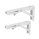 MENGLI Dreieckige Aufbewahrungslaminat-dreieckige Klapphalterung aus Edelstahl 304 for den Haushalt, bewegliche Halterung vom Typ F (Color : White)
