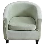 Dihope 2 Teilige Sesselschoner Sesselhusse Sesselbezug Sofabezug Elastisch Stretch Husse Armlehnenbezug Abnehmbar Möbelbezug Couchbezug für Clubsessel Loungesessel