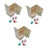 Yardwe 3 Sets Puppenhaus-Kühlschrank Weißes Dekor Puppenmöbel Kunststoff-Spielhaus Kühlschrank Spielzeug-Kühlschrank Puppenhaus-Kühlschrank Puppenlebensmittel