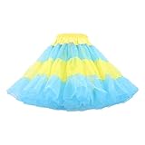 Cocila Classic Rock für Damen Sommer Candy Color Multicolor Rock Support Half Body Puff Petticoat Bunter Kleiner Kurzer Rock 2 H