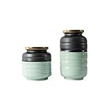 Eisrissige grüne Vase Dekoration Wohnzimmer Couchtisch zylindrisches Blumenset (Farbe: A Größe