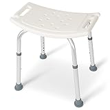 Dunimed Duschhocker - Höhenverstellbar Duschstuhl 39-52cm - Anti-Rutsch Duschsitz - Duschhilfe - Badsitz
