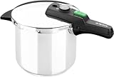 Monix Quick Schnelle Dampfkochtopf, Rostfreier, 7 liters, schwarz/edelstahl
