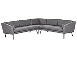 Beliani Modulares 5-Sitzer Garten Ecksofa grau Wohnlandschaft L-Form Modern Loretello