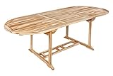 SAM Gartentisch Aruba, Teakholz massiv, Ausziehtisch 180-240 x 100 cm, mit Schirmloch & Einlegeplatte, Holztisch für Garten, Wintergarten oder Terrasse, pflegeleichtes Unikat aus Massivholz