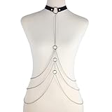 mingxinshangdian Sexy Body Chain Harness Frauen Metall Punk Stil Nachtclub Party Kunstleder Taille Schmuck