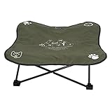 dsfen Erhöhtes Hunde-Katzenbett Camping Klappbares Haustierbett Aluminiumlegierung mit Tragetasche für den Innen- und Außenbereich