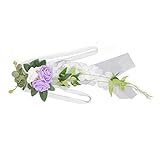 Omabeta Stuhlrücken-Blume, stilvolle, Elegante Hochzeits-Gangdekorationen, künstliche Simulation im Freien für Zeremonien für Partys(Helles Lila)