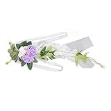 Omabeta Stuhlrücken-Blume, stilvolle, Elegante Hochzeits-Gangdekorationen, künstliche Simulation im Freien für Zeremonien für Partys(Helles Lila)