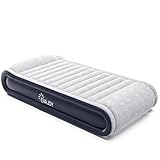 Evajoy Air Beds, 228 x 99 x 43 cm Air Mattress with Built-in Pump, Twin Size Air Mattress with Storage Bag for Camping, Hiking