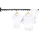 Kunyun Wäscheständer zur Wandmontage, zusammenklappbar, für den Innenbereich, erweiterbar, platzsparend, zusammenklappbar, für den Einsatz im Zimmer/Badezimmer, Turm-Wäscheständer (Größe: 2 Stangen