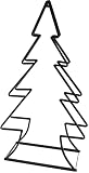 Design Kaminholzständer TANNENBAUM - Weihnachtsbaum Kaminholzregal Holzablage 46 x 23 x 88 cm