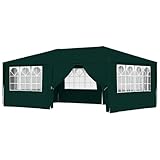 Dioche Gartenzelte, Partyzelt, Sonnenblende, Gartenpavillon, 6 x 4 m, wasserdicht, Pavillon für den Außenbereich, aus Metall, 90 g/m², PE für Terrasse, Garten, Außenbereich, für Hochzeitsfeier