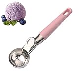 Nixotica Reis mit Auswerfer Backfarbe Stahl Küchenwerkzeug Kuchen Pasta Eisportionierer (Rosa)