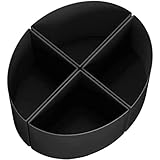Hduacuge 4-In-1-Schongarer-TrenneinsäTze für 6 QT-Crockpots, 4-Gitter-Silikon-Crockpots-Trennwand, Wiederverwendbare KocheinsäTze, Schwarz
