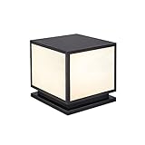 SSBHDM Moderne Säulenleuchte Für Den Außenbereich IP54 Wasserdichte Säulenlampe, Quadratische Landschaftsleuchte Sockelleuchte Gartenparkterrassenleuchte
