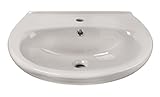 AquaSu® Waschtisch | 55 cm | Manhattan | Grau | Waschbecken | Waschplatz | Bad | Badezimmer | Keramik | Mit Überlaufschutz