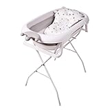 Primabobo Faltbare Babybadewanne mit Gestell, Baby badewanne mit Ständer, Stellfüße und klappbares Untergestell, ideal als Erstausstattung für Neugeborene, Kinder und Babys