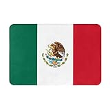 DMORJ Flagge von Mexiko, Flanell, rutschfeste Bodenmatte, 40,6 x 61 cm, für den Innenbereich, Küche, Schlafzimmer, Wohnzimmer, Garage, Büro usw